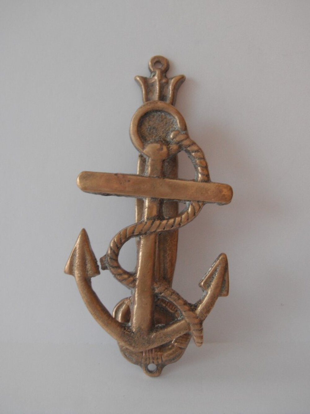 Vintage Brass Anchor Door Knocker 5" Tall